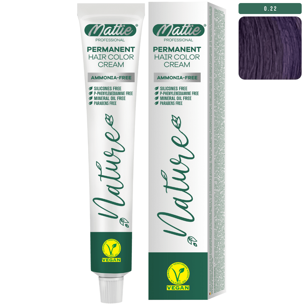 Mattie Professional Nature (0.22) Midnight Violet - Vegan Permanente Kleurcrème 60ml