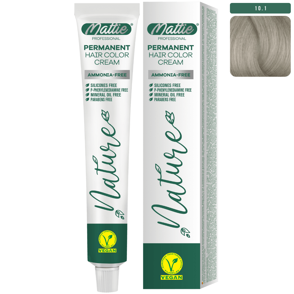 Mattie Professional Nature (10.1) Ash Platinum - Vegan Permanente Kleurcrème 60ml