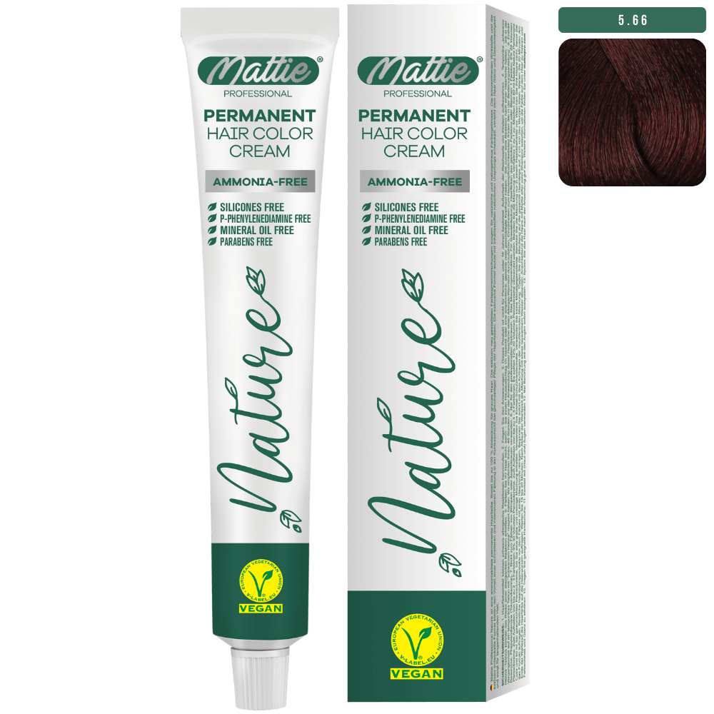 Mattie Professional Nature (5.66) Wijn Rood - Vegan Permanente Kleurcrème 60ml