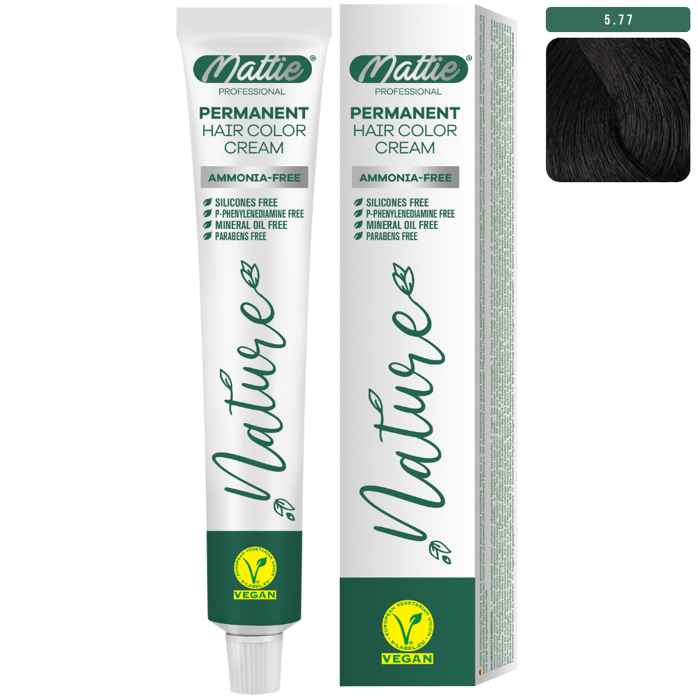 Mattie Professional Nature (5.77) Donker Chocolade - Vegan Permanente Kleurcrème 60ml