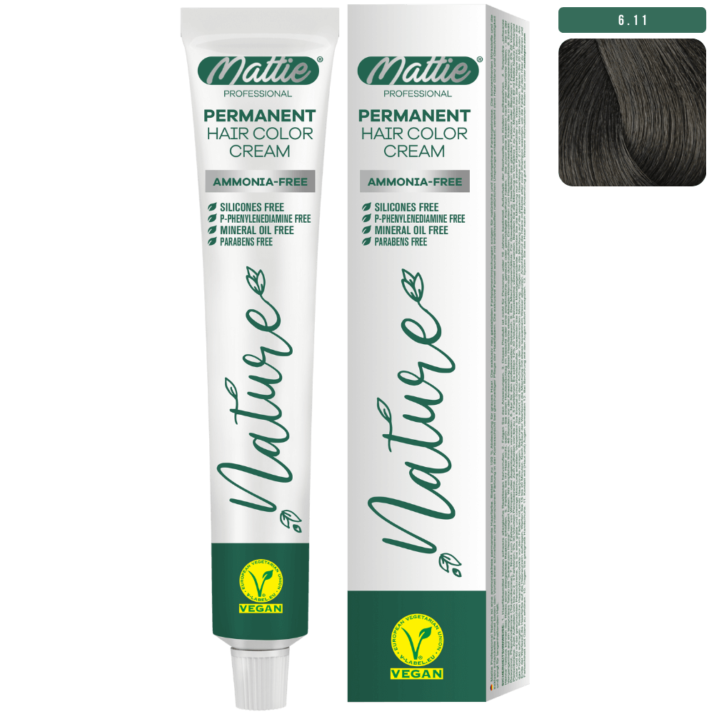 Mattie Professional Nature (6.11) Extra Donker Asblond - Vegan Permanente Kleurcrème 60ml