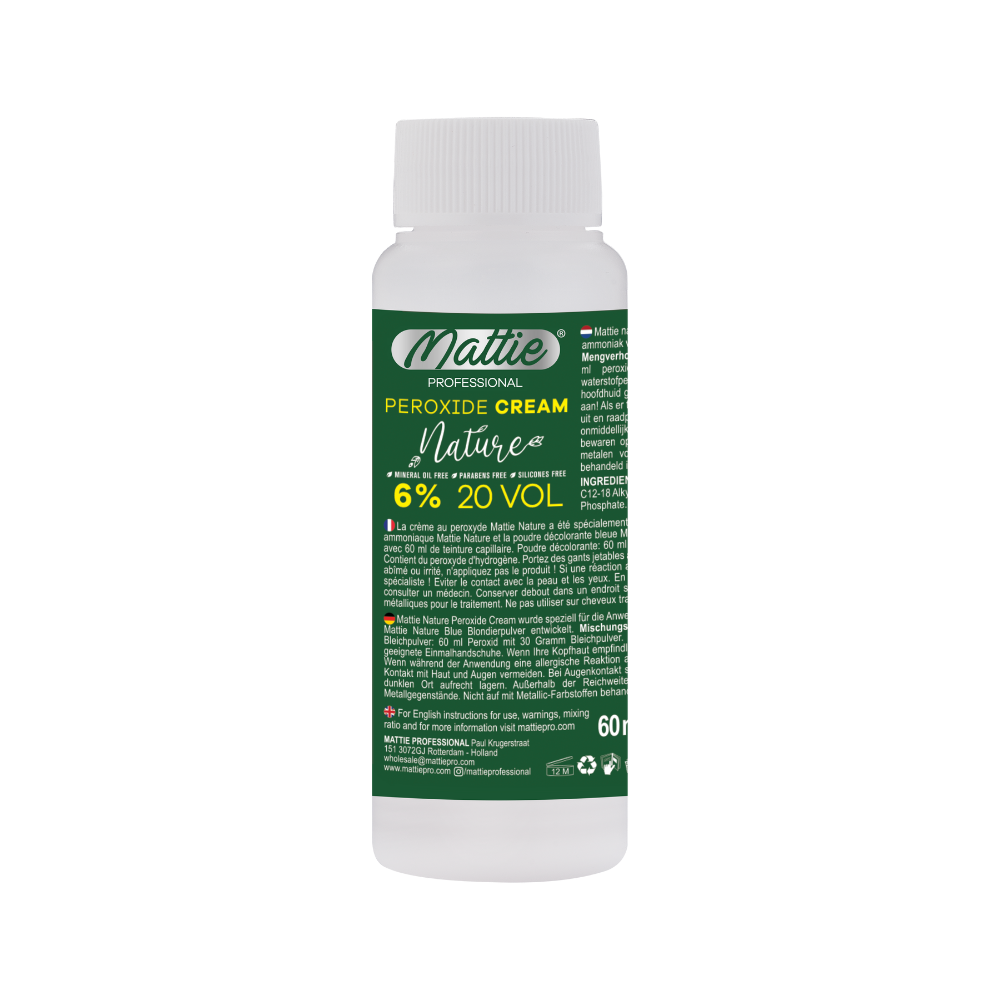 Mattie Professional Nature - 6% (20 VOL) Peroxide Crème Vegan 60ml