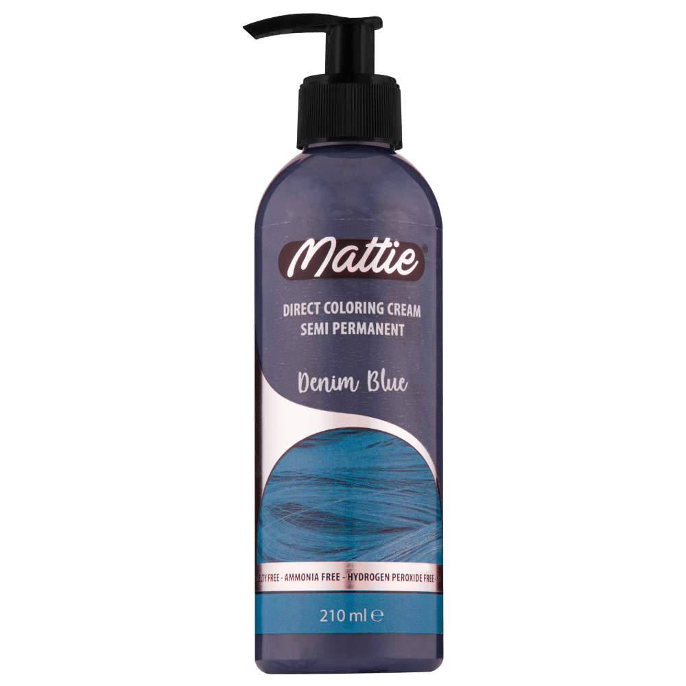 Mattie Denim Blue - Direct Vegan Kleurcrème Semi-Permanent 210ml