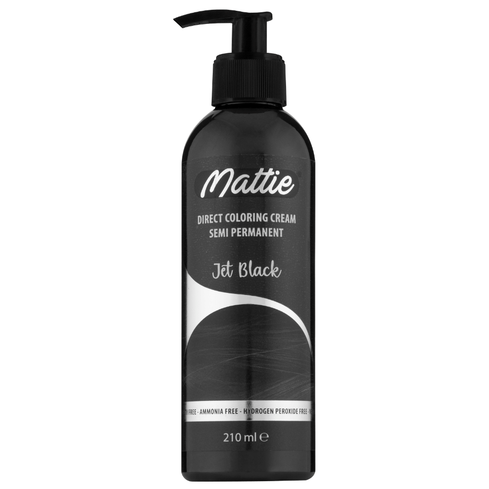 Mattie Jet Black - Direct Vegan Kleurcrème Semi-Permanent 210ml