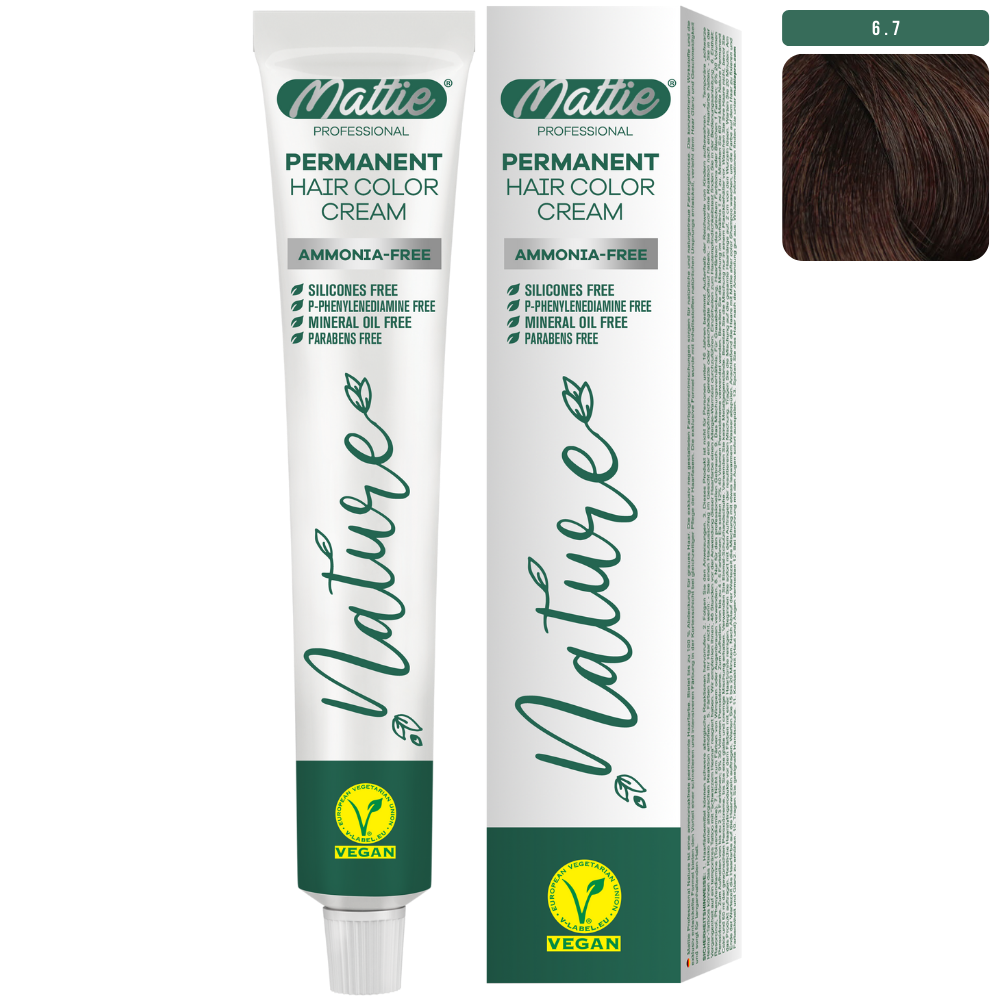 Mattie Professional Nature (6.7) Chocolate Brown - Vegan Permanent Color Cream 60ml